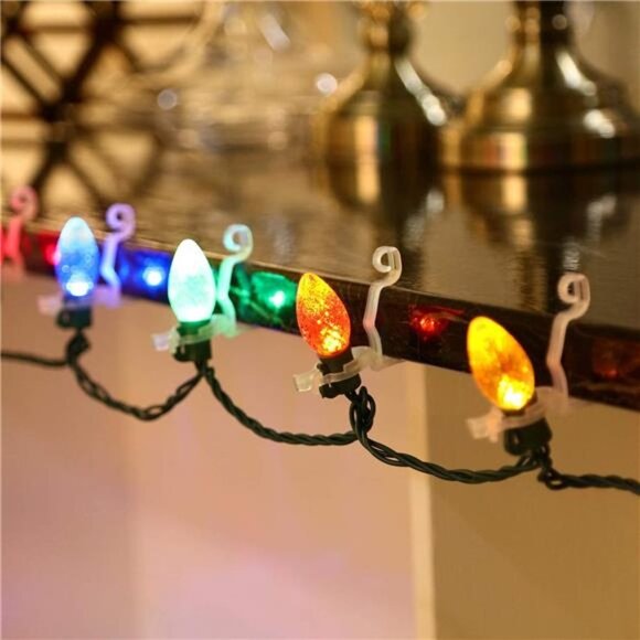 100 Packs Christmas Light Clip for C7/ C9 Base, Mini Lights, Shingle and Gutter - Picture 3 of 6